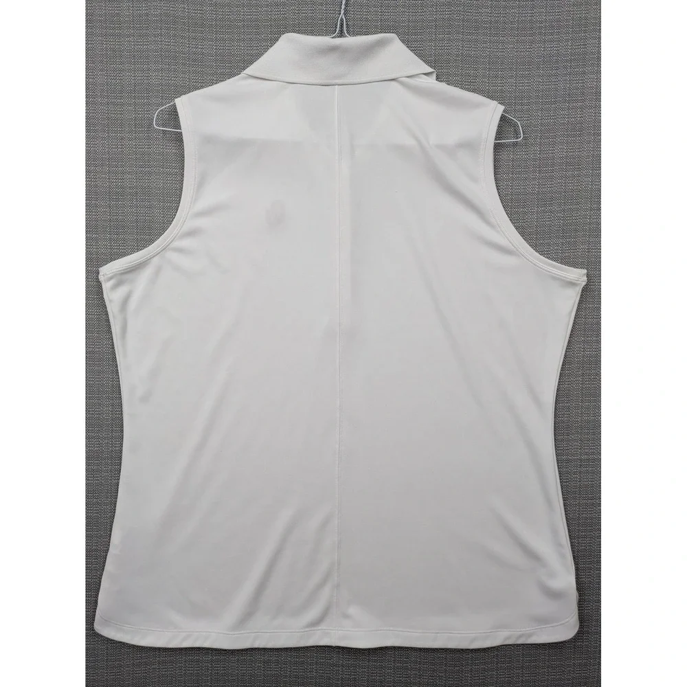 Oklahoma Sooners Polo Shirt Womens 2XL White NCAA Golf Nike Dri Fit Sleeveless